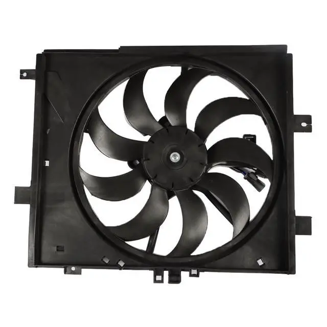 Alt view image 2 of 6 - NI3115143 Radiator Cooling Fan Assembly Replacement for 2012 2013 2014 2015 2016 2017 2018 Versa/Versa Note 214819KK0A 214813AB3A