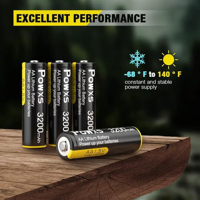 Alt view image 5 of 6 - AA Lithium Batteries, 12 Pack 1.5V Lithium Iron AA Batteries 3200mAh Super Capacity for Blink Camera, Video Doorbell, Flashlight, Toys, Remote Control Non-Rechargeable | Poised 1.5V, Lasting,Non-Re