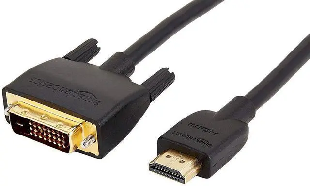 Main image of HDMI to DVI Adapter Cable, Bi-Directional 1080p, Gold-Plated, 6 ft, Black, 36-Pack