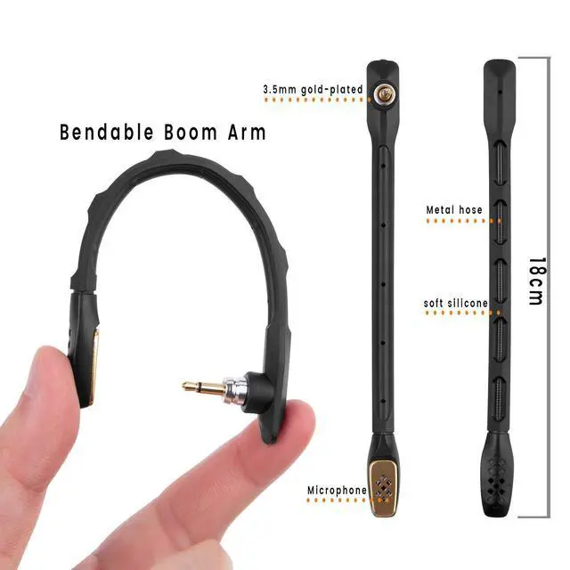 Alt view image 6 of 6 - A40 Mic, Microphone for Astro A40, A40 TR Gaming Headsets, Black | Noise Cancelling 3.5mm Mic for PS5, PS4, Xbox One, PC, Mac, Phone