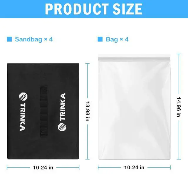 Alt view image 2 of 6 - 4PCS Sports Net Sandbags, All Sport Sandbags, Weighted Anchors | for Baseball Nets, Soccer Goals, Golf Nets, Football Nets, Hockey Nets and More, Black