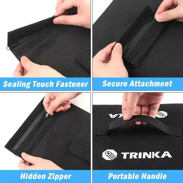 Alt view image 3 of 6 - 4PCS Sports Net Sandbags, All Sport Sandbags, Weighted Anchors | for Baseball Nets, Soccer Goals, Golf Nets, Football Nets, Hockey Nets and More, Black