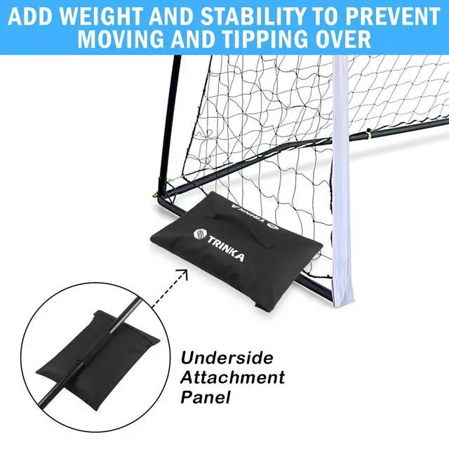 Alt view image 5 of 6 - 4PCS Sports Net Sandbags, All Sport Sandbags, Weighted Anchors | for Baseball Nets, Soccer Goals, Golf Nets, Football Nets, Hockey Nets and More, Black