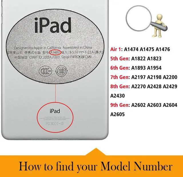 Alt view image 2 of 5 - A1484 Battery Replacement for iPad (5th 6th 7th 8th 9th Generation) Model: A1822 A1823 A1893 A1954 A2197 A2198 A2200 A2270 A2428 A2429 A2430 A2602 A2603 A2604 A1474 A1475), for iPad 5/6/7/8/9/Air 1