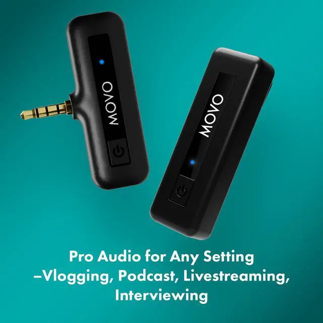 Alt view image 5 of 6 - Wireless Mini Camera Microphone for Video Recording- 2.4Ghz Wireless Transmitter with Clip on Lavalier Microphone for DSLR, Mirrorless Camera- Compact Lapel Mic (164FT Range, 10-Hr Battery Life)