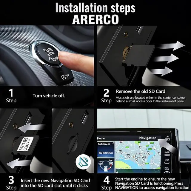 Alt view image 3 of 6 - 2026 Navigation SD Card Map Update for Toyota | 86271 0E077, 4Runner, Camry, Corolla, Highlander, Prius, Tacoma, Tundra, RAV4, Mirai, Venza, Sienna, Avalon GPS Map USA/CAN