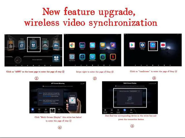 Alt view image 4 of 6 - 10.1 Inch 4K Android 13 Car TV Headrest Monitor for Cars Back seat,Support Phone Wireless Mirror Link Touch Screen,HDMI Input,USB/SD Card Tablet Portable Multi-Media Video Player,WiFi,2+32G