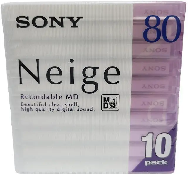 Main image of Neige 80 Minute Blank minidisc 10 disc Pack
