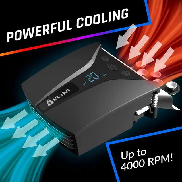 Alt view image 3 of 6 - Tempest Laptop Cooler with Vacuum Fan - New - Gaming Laptop Fan with Display - Temperature Detection + Automatic/Manual Mode - 4000 RPM - Portable - Compatible with Laptop Cooling Pads | Automatic Tem