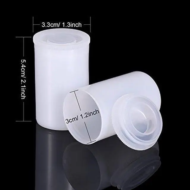 Alt view image 2 of 6 - 30 Pieces Plastic Film Canister Holder, 35 mm Empty Camera Reel Containers, Storage Containers Case with Lids for Storing Small Accessories, Film, Keys, Coins, Art Beads(White)