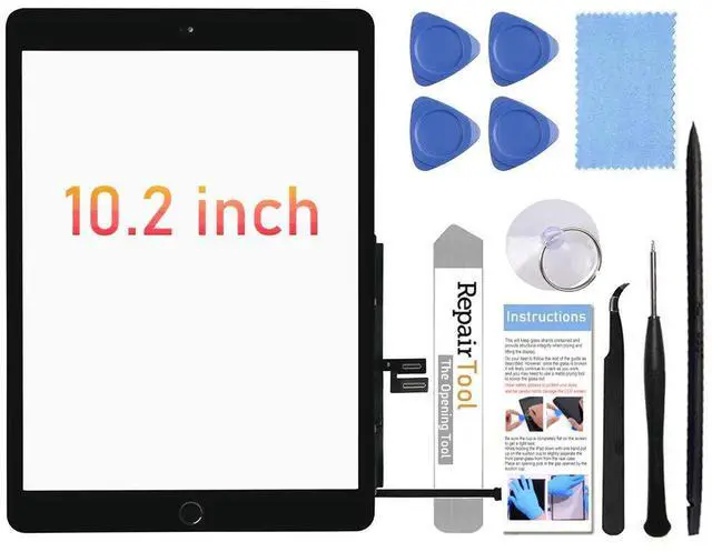 Main image of for iPad 7th/8th Generation Screen Replacement Digitizer 10.2"(A2197,A2198,A2200,A2270,A2428,A2429,A2430),for iPad 7/8 Screen Replacement Parts(NO LCD),+Home Button+Pre-Installed+Repair Tools(Black)