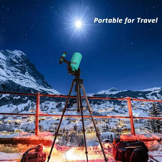 Alt view image 2 of 6 - Maksutov-Cassegrain Telescope, Mak60 Telescopes for Kids Adults 750x60mm, Compact Portable for Travel, Beginner Astronomy Telescope with Adjustable Tripod Finderscope and Phone Adapter