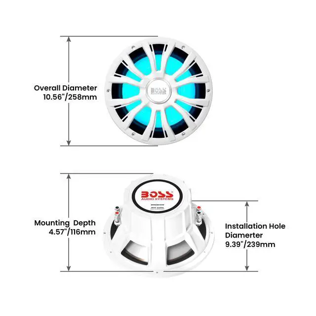 Alt view image 5 of 6 - MRGB10W 10 Inch Subwoofer, 800 Watts, Dual 2 Ohm Coil