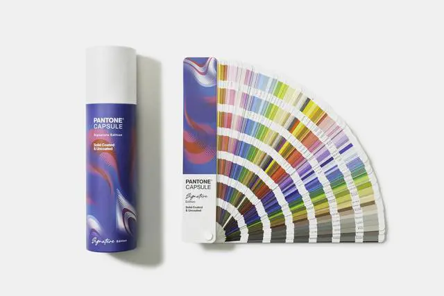 Alt view image 2 of 6 - CAPSULE SIGNATURE EDITION Color Guide 612 Color Fan Deck (Coated & Uncoated) for Graphic Design, Branding, Print & Product Design Portable Starter Guide Color Matching Tool for Freelancers & Young