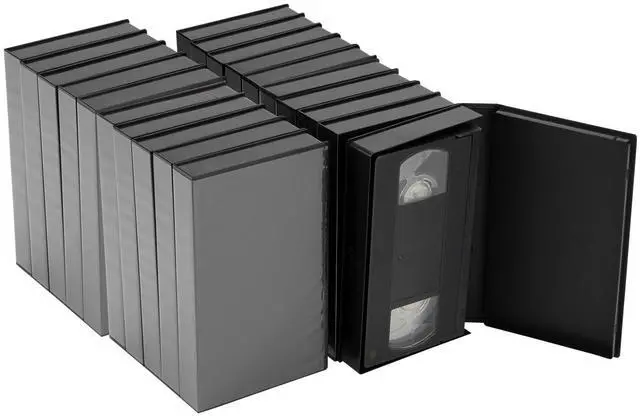 Main image of 20 Pack VHS Tape Protector Case Standard Black VHS Cases | VHS Album Case with Outer Clear Sleeve, VHS Cassette Tape Storage Box Protective Sleeve for VHS Cassette Original Box