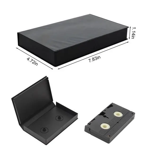 Alt view image 3 of 6 - 20 Pack VHS Tape Protector Case Standard Black VHS Cases | VHS Album Case with Outer Clear Sleeve, VHS Cassette Tape Storage Box Protective Sleeve for VHS Cassette Original Box