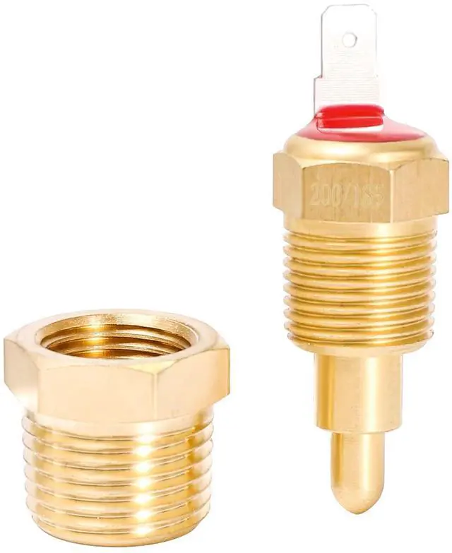 Main image of Fan Temperature Switch 200°F On 185°F Off, 3/8" NPT Thread | Electric Engine Cooling Fan Thermostat Temp Sensor Switch for Fans 10" 12" 14" 16"