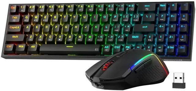 Main image of S136 Combo, K628 PRO 75% Wireless Gaming Keyboard + 7200 DPI Mouse | 78-Key Dedicated Arrow & Numpad, 0-Delay Tri-Mode Both Devices, Swap-Ready Socket, Shared Dongle, M693 5 on-board CPI Mice