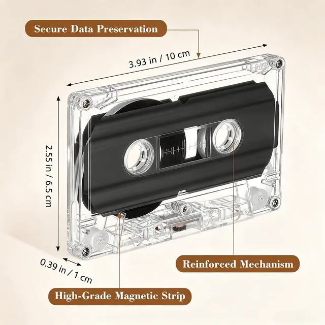Alt view image 3 of 6 - 20 Pcs Audio Tape Blank Cassette Tape for Mixtape Cassette Tape Tapes for Recording 30 Minute Cassettes 30 Min Recording Time Tapes Standard Size Cassettes Low Noise Tape