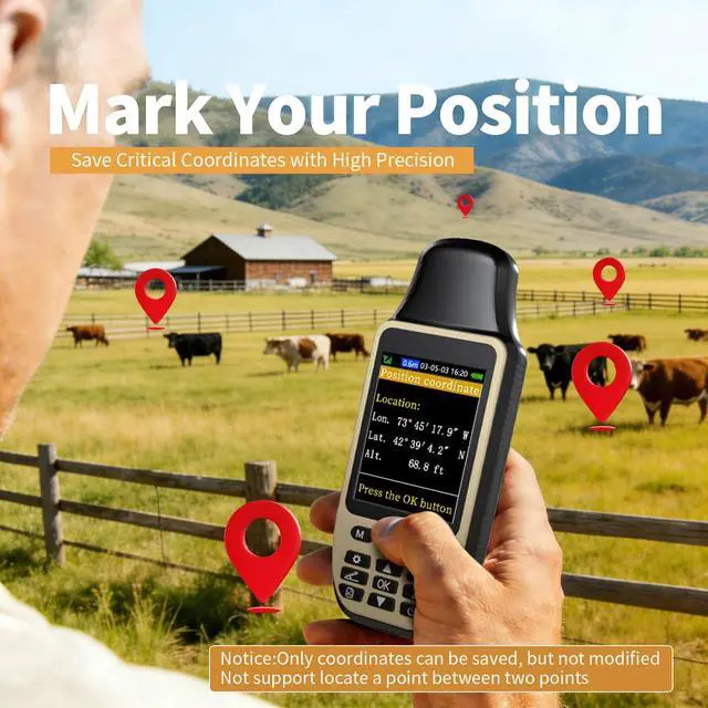 Alt view image 6 of 6 - ZL660 Land Surveying Equipment, Handheld GPS for Surveying | Intuitive Operation, 3.2" Color Screen,6 Satellites, 7 Methods for Measuring Land Area, Distance,Slope