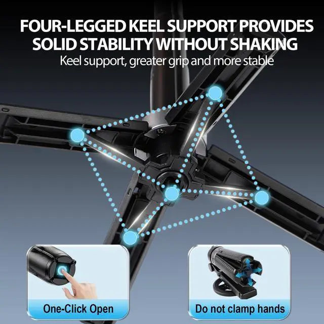 Alt view image 6 of 6 - 4-in-1 Multifunctional Magnetic Selfie Stick,360° Rotation Phone Tripod, Portable Extendable Mag Tripod,for Video Recording & Vlog,Portable Pocket Size for iPhone & Android(Black)