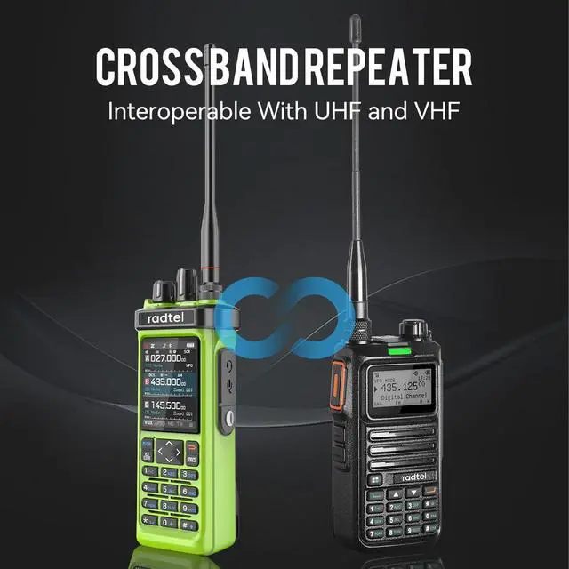 Alt view image 3 of 6 - RT-950 PRO Ham Radio TX GPS/APRS, 10W Walkie Talkie Long Range Handheld Two Way Radio, AM/FM/CB/SW/MW/LW RX, Bluetooth APP Programming, NOAA, Spectrum Analyzer,Green (with Programming Cable)