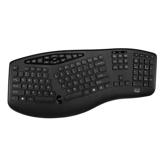 Alt view image 2 of 6 - WKB-1600CB TruForm Wireless Ergonomic Keyboard & Optical Mouse Combo | Media, Split Design, Adjustable DPI, 24 GHz RF Technology, Multimedia Hotkeys