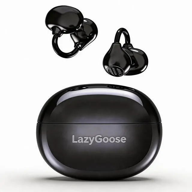 Main image of Open Ear Clip on Wiress Earbuds Headphones Bluetooth 6.0 Sports Earbuds with Mic, IPX7 Waterproof Sweatproof Headset for Running, Cycling, Lightweight Stereo Sound with Fast Charging