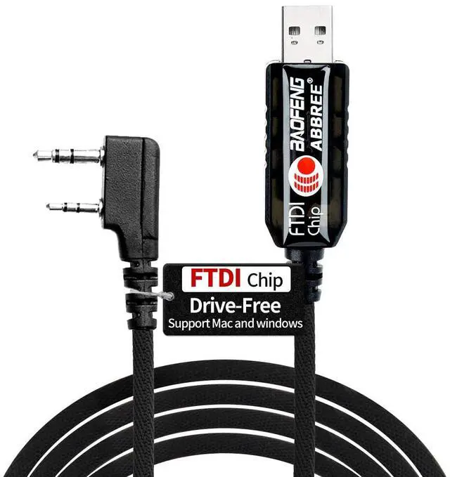 Main image of FTDI USB Programming Cable for Ham Radio UV-5R Mini BF-F8HP Pro AR-5RM DM32 AR-152 PRO UV-5G Plus K5PLUS UV32 GM-15PRO GM21 UV-21R BF-888S,Support Windows,Mac,Ubuntu OS
