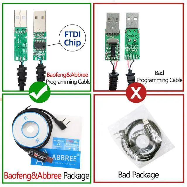 Alt view image 2 of 6 - FTDI USB Programming Cable for Ham Radio UV-5R Mini BF-F8HP Pro AR-5RM DM32 AR-152 PRO UV-5G Plus K5PLUS UV32 GM-15PRO GM21 UV-21R BF-888S,Support Windows,Mac,Ubuntu OS