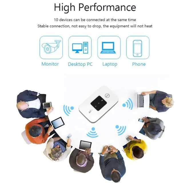 Alt view image 4 of 6 - Mobile Hotspot, Portable Travel Router 300Mbps High Speed SIM Card (Not Provide) Hotspot Device 4G Strong Coverage Mobile Internet Router for Car Home Office Travel