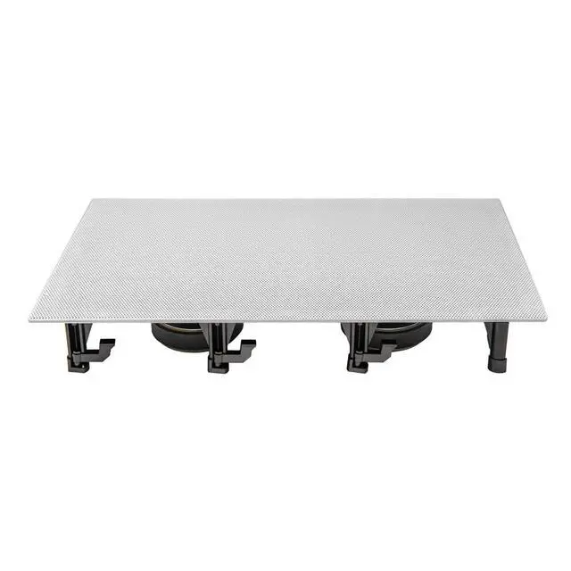 Alt view image 3 of 6 - Nero IWSDUAL8 in Wall 300W Subwoofer Dual 8" Graphite Cones Magnetic Grill