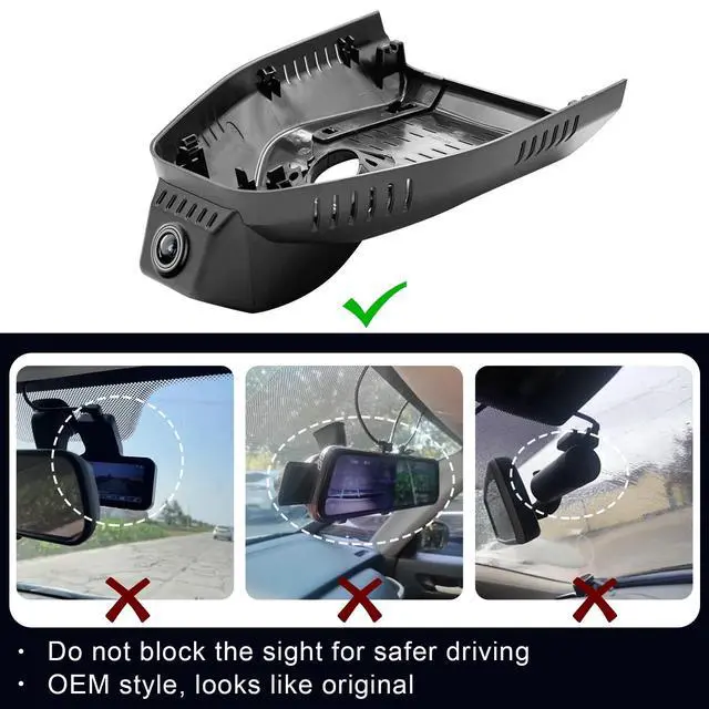 Alt view image 5 of 6 - 4K Dash Cam for Chevy 4th Gen Equinox 2025 2026(Model C) | AWD/FWD ACTIV LT RS, UHD 2160P Video, OEM Look, Free App & Wifi, GPS, 64GB Card