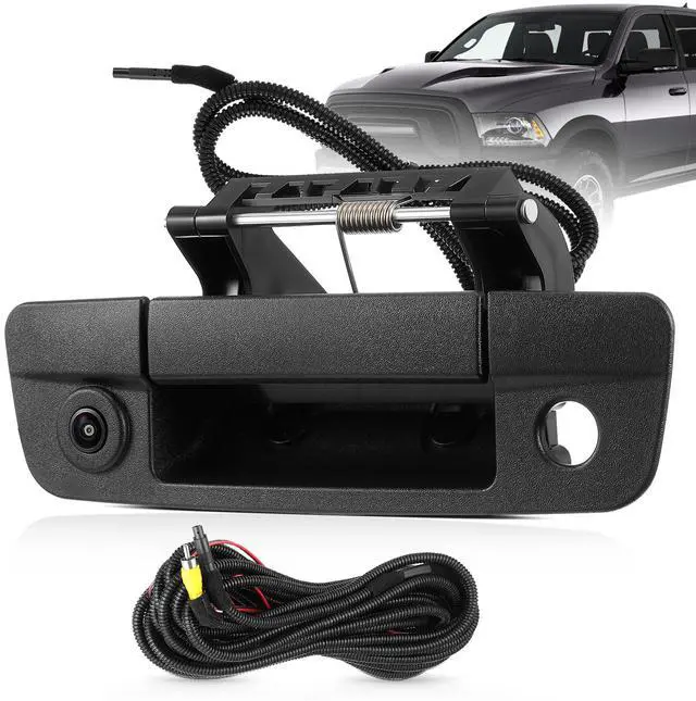 Main image of Tailgate Handle Backup Camera Fit for Dodge RAM 1500 2500 3500 2009-2017 | Fit for Dodge RAM 2500 3500 2010-2017 Tailgate Reversing Rear View Park Assist Camera RCA Plug Replace# 68084284AB