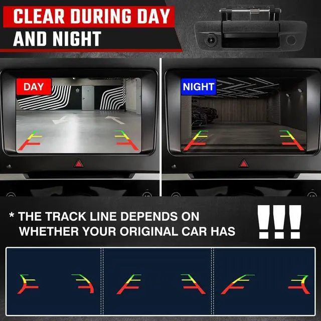 Alt view image 3 of 6 - Tailgate Handle Backup Camera Fit for Dodge RAM 1500 2500 3500 2009-2017 | Fit for Dodge RAM 2500 3500 2010-2017 Tailgate Reversing Rear View Park Assist Camera RCA Plug Replace# 68084284AB