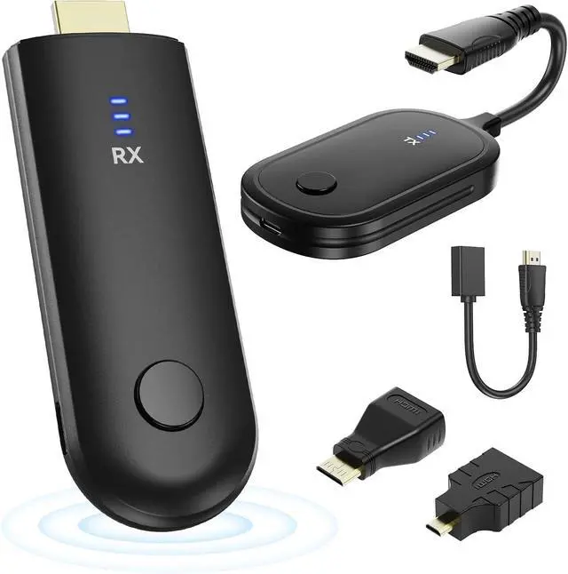 Main image of Wireless HDMI Transmitter and Receiver4K,165ft/50M Extender 2.4G/5G Dual Band Adapter, 4K Input 2160P Output, Plug & Play Portable Video Audio for Laptop PC TV Box Projector