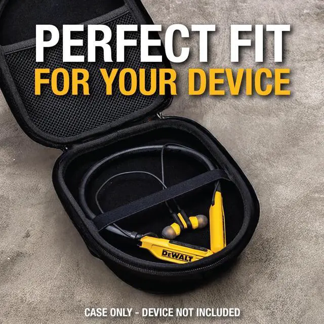 Alt view image 4 of 6 - Heavy Duty Protective Headphone Case for Neckband Earbuds | Lightweight w/EVA Earphone Hard Shell Case, Headset Travel Carry Shockproof, Water-Resistant, Soft Interior & Accessory