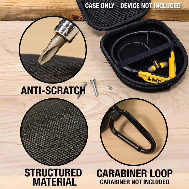 Alt view image 5 of 6 - Heavy Duty Protective Headphone Case for Neckband Earbuds | Lightweight w/EVA Earphone Hard Shell Case, Headset Travel Carry Shockproof, Water-Resistant, Soft Interior & Accessory