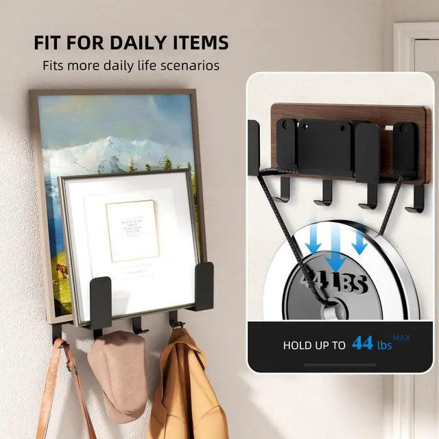 Alt view image 6 of 6 - Universal Laptop Wall Mount Holder, Adjustable Metal Desk Organizer with Hooks | Ventilated Cooling & Anti-Scratch Pads | Compatible with 10-17.3 inch Laptop, Tablet, Keyboard, Router, Modem