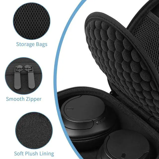 Alt view image 3 of 6 - Case for Sony WH-CH720N / WH-CH710N /WH-CH700N Headphone, Travel Protective Cover Storage Bag (Black)