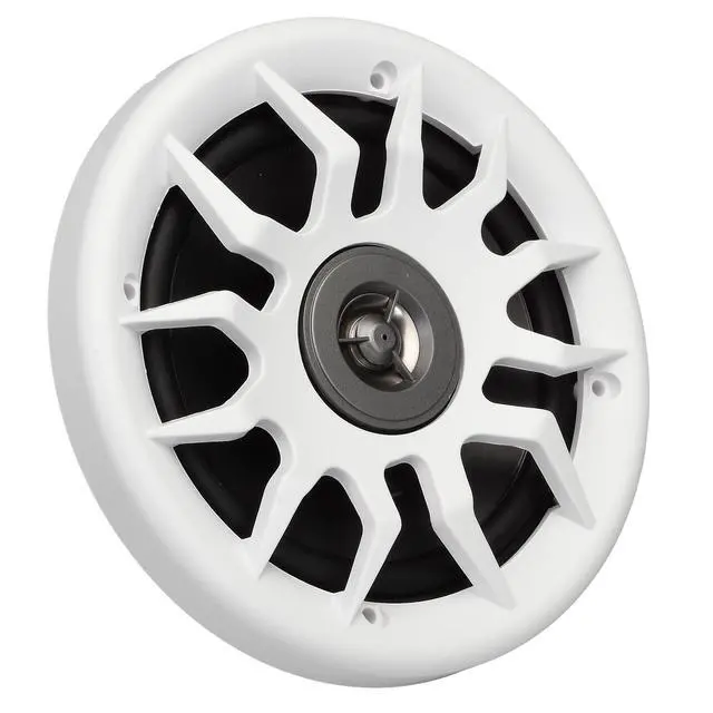 Alt view image 6 of 6 - Marine Audio Speakers, 80 Watts, 6.5 Inch, Water Resistant, UV-Resistant, with Metallic Dome Tweeter, High-Performance Marine, RV & Vehicle Upgrade (White)