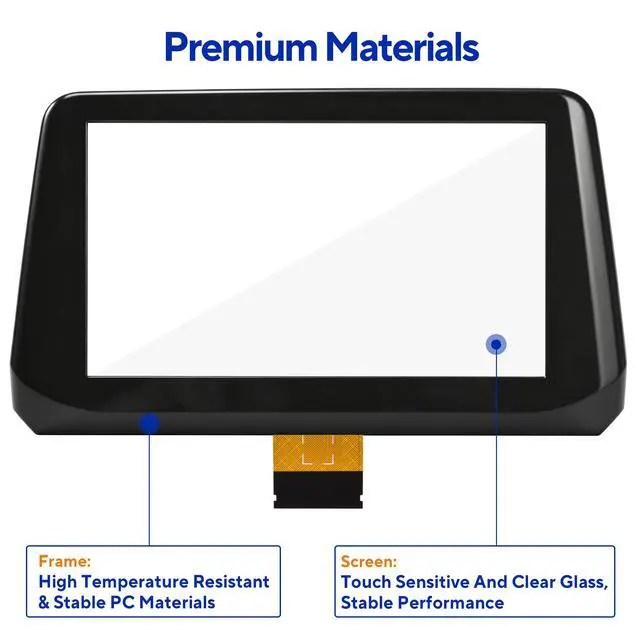 Alt view image 2 of 6 - 7" Touch Screen Digitizer Replacement for 2017 2018 Mazda 3 | Heat-Resistant Screen Replacement for Mazda 3 2017 2018, Clear & Non-Whitening, Replace #B61A611J0 BJS7669C0E BJS7669C0L