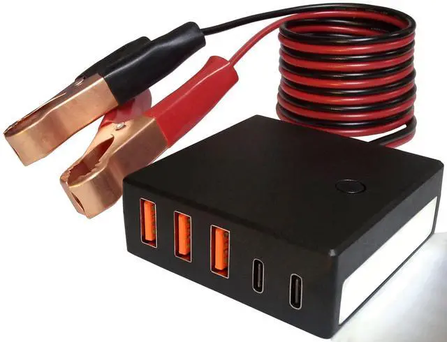 Main image of 12V 24V to USB USB-C Buck Conversion Charger Multi Port Adapter Output DC 5V 12A 60W