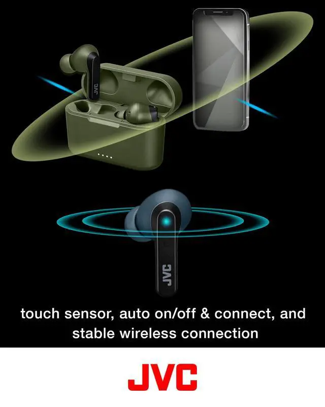 Alt view image 5 of 6 - RIPTIDZ True Wireless Headphones with Touch Sensor Operation, Single Ear use, IPX5, Bluetooth 5.1, Long Battery Life (up to 30 Hours) - HAA9TB (Black), Small