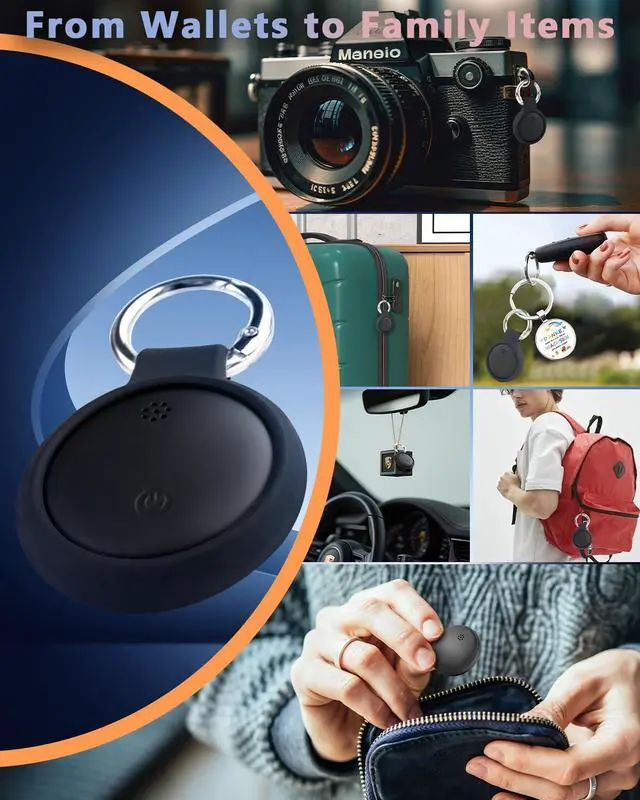 Alt view image 4 of 6 - Dual System Bluetooth Tracker for iOS and Android: Smart Tag 4 Pack - Compatible with Apple Find My (iOS) & Google's Find Hub(Android) for Keys, Luggage, Wallet, Vehicles - Long Range Item Locator