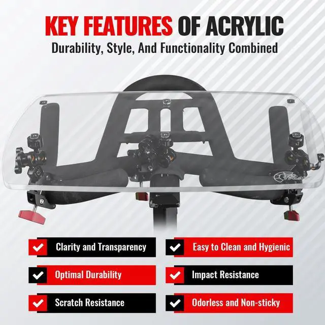Alt view image 4 of 6 - Universal Acrylic Laptop Tray for Exercise Bikes | Adjustable holder for laptop, books and more; universal bike tray and exercise workstation
