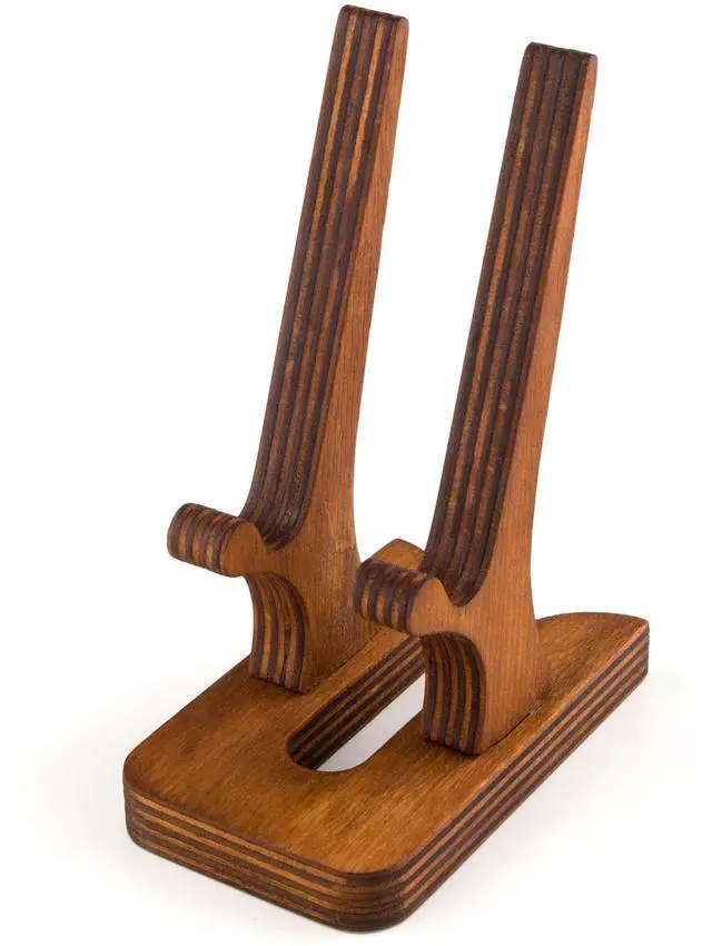 Main image of Rostmary Wooden Cell Phone Holder Tablet Stand for Desktop Ideal for iPhone, iPad, Samsung, Tablet PCs, eReaders, Artwork, Make-up Mirror, Photo Frame Stand Lightweight Docking Station