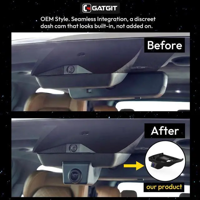 Alt view image 3 of 6 - Front 4K Dash Cam fit for 2026 Hyundai Palisade & Palisade Hybrid | (Has Auto-Dimming),OEM Look,Camera 2160P Video HDR,Built-in 5.8G WiFi& APP,GPS,Plug&Play,G-Sensor,Easy to Install