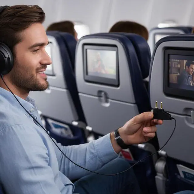 Alt view image 6 of 6 - 2PCS Airplane Headphone Adapter - 3.5mm Jack for Bose 700 QC 2/3 QC45/35 QC35ii QC15/25/20 NC700 SoundLink SoundLinkII AE2/2i/2W & More - Compatible with Most in-Flight Entertainment Systems