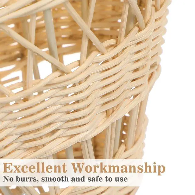 Alt view image 6 of 6 - Natural Rattan Woven Hot Air Balloon Decor 13.38X9.84X2.36In Hanging Nursery Wall Art Kids Room Photo Prop Home Decorative Supply